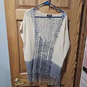 Trendyol Gray and Cream Women's Sweater